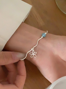 巷南925纯银花朵手链轻奢手串女