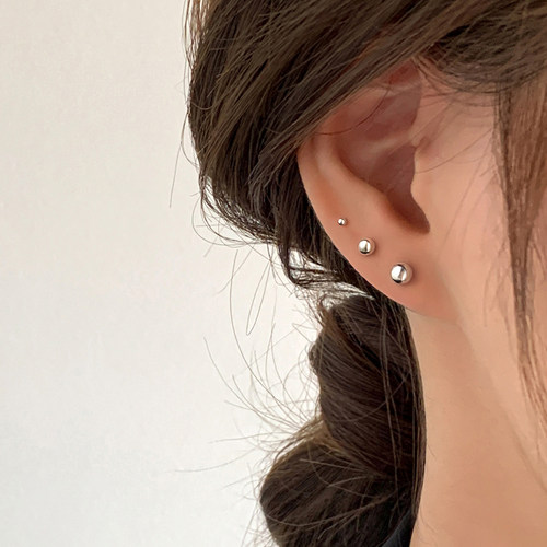 巷南999纯银养耳洞耳钉爆款耳环