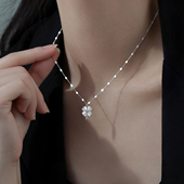 925纯银四叶草项链轻奢锁骨链2026新爆款 巷南 小众高级女颈链