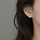 耳环轻奢小众高级感女耳饰 2025爆款 巷南 999纯银几何耳钉新款