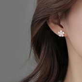 高级气质耳饰女 小众轻奢耳环爆款 巷南 999银樱花耳钉2025新款