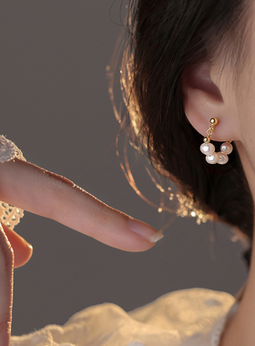 【巷南】999纯银珍珠耳环2025新款爆款小众女耳钉轻奢高级感耳饰