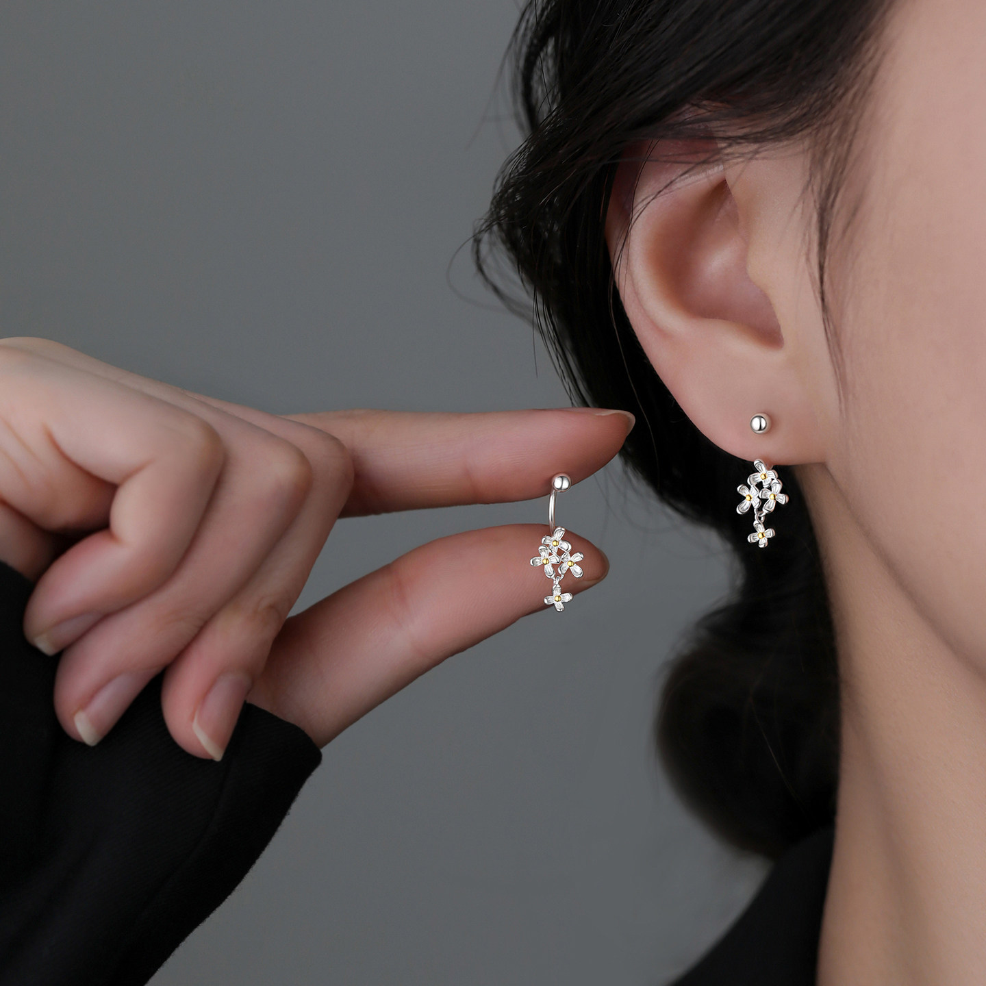【巷南】999纯银丁香花耳钉小众女2025新爆款耳饰高级感轻奢耳环,饰品/流行首饰/时尚饰品新,耳钉,淘宝优惠券,粉丝福利购,淘宝优惠卷
