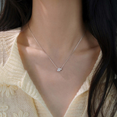 925纯银爱心项链轻奢高级2026新爆款 巷南 毛衣链女颈链锁骨链