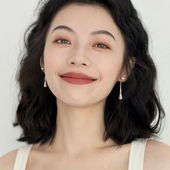 耳环女轻奢耳饰 小众设计爆款 巷南 999银水滴珍珠耳钉2026新款