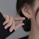 999纯银素圈耳环轻奢养耳洞耳钉2025爆款 巷南 高级感小众耳饰