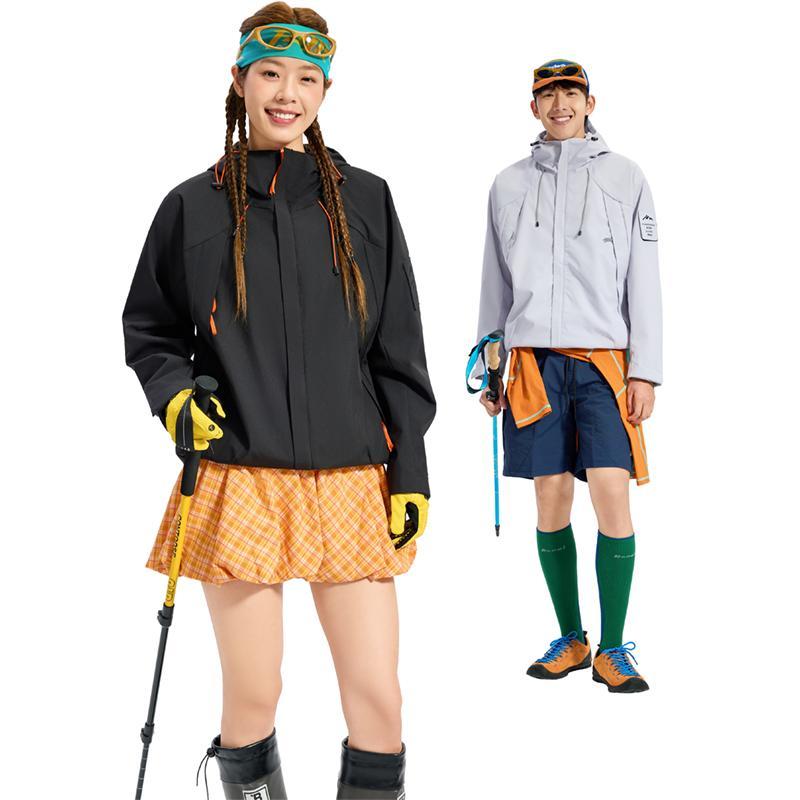 春季户外运动外套情侣2026新款春秋男女款时尚百搭防风登山服连帽