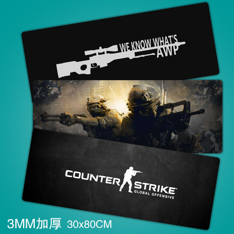 CSGO反恐精英游戏周边电竞专用鼠标垫超大号锁边加厚桌垫鼠标垫