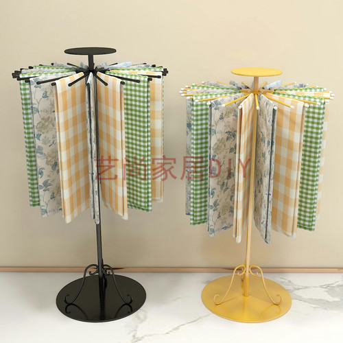 服装店丝巾架地板站立旋转悬挂丝巾展示架袋架领带披肩丝巾岛衣架