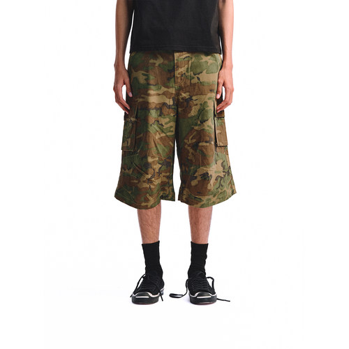 工装风迷彩短裤男多口袋宽松五分裤休闲运动裤夏季