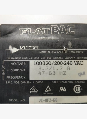 非实价议价议价美国VICOR公司 FlatPAC VI-MFZ-EQ 100-120/200-24