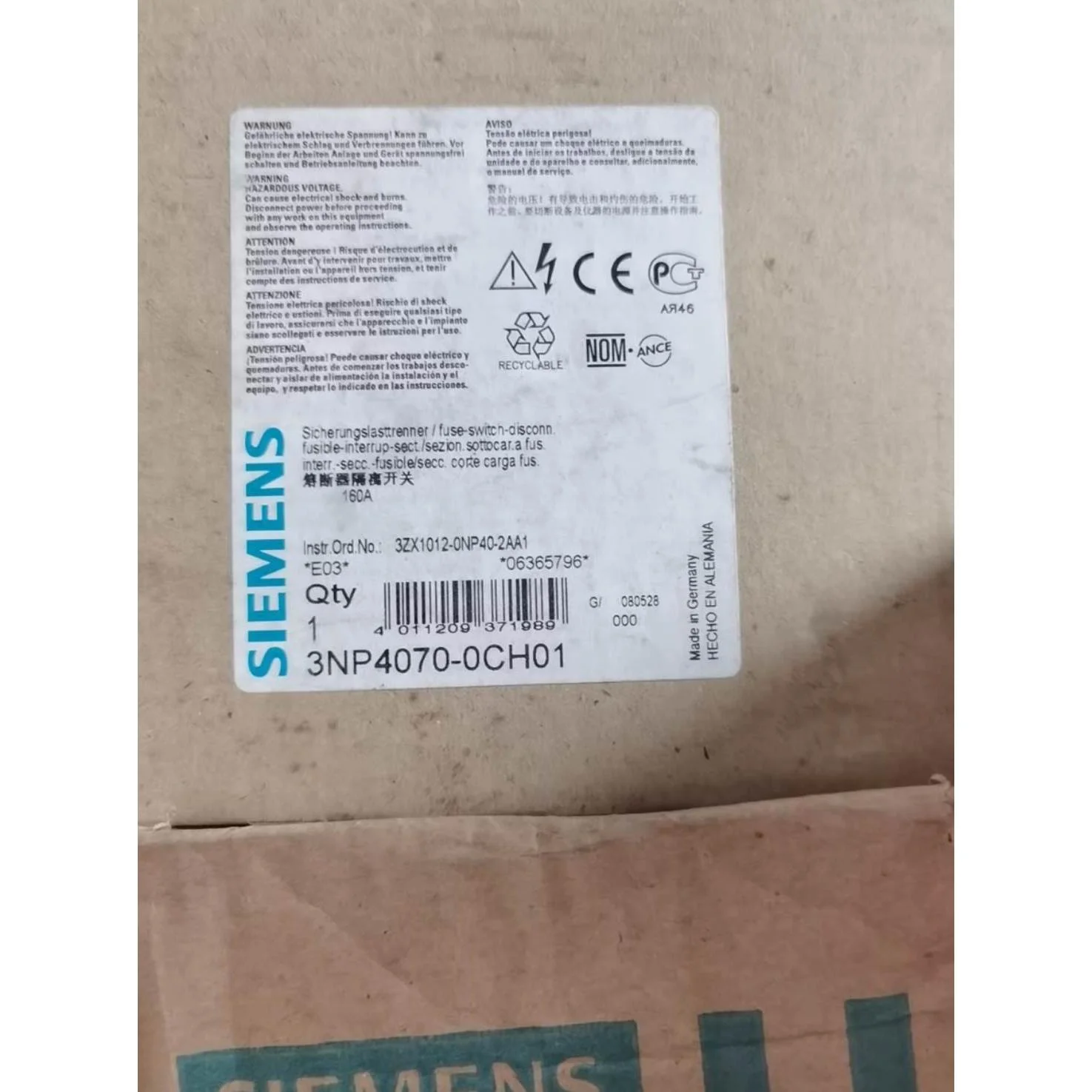 非实价议价议价3NP4070-0CH01原装熔断器组开关3NP4070-0CH01非实