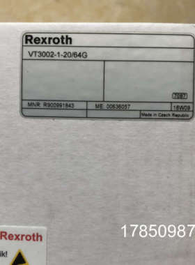 议价R900991843 VT3002-1-20/64G力士乐Rexroth放大器支架议价