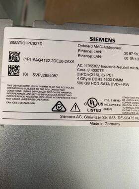 非实价议价议价西门子工控机IPC827D可接维修 拍前议价 包邮非实
