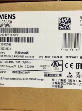 非实价议价议价6SL32105FE108UF0V90驱动器0.75千瓦6SL3210-5FE10