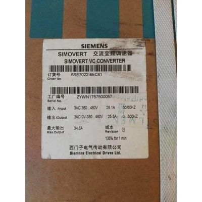 非实价议价议价6SE7022-6EC6111KW25.5A主驱动矢量控制变频器6SE7