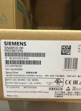 非实价议价议价6SL32105FE104UF0V90驱动器0.4千瓦6SL3210-5FE10-