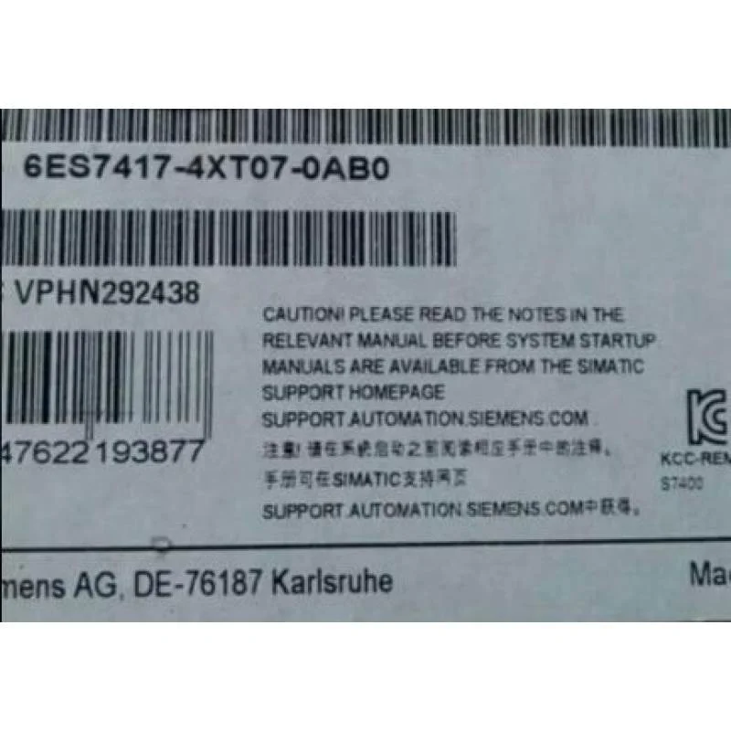 非实价议价议价6ES7417-4XT07/4XTO7-0AB0/OABOS7-400CPU 417-4中