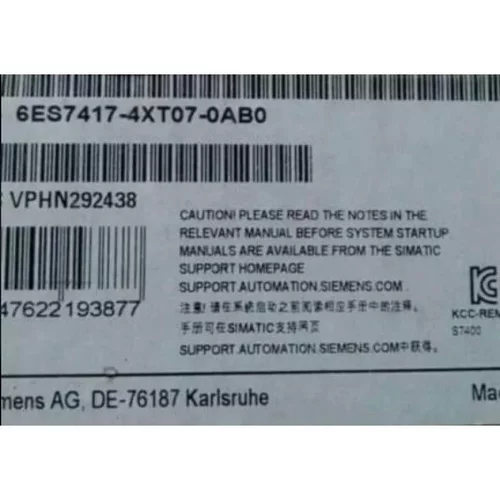 非实价议价议价6ES7417-4XT07/4XTO7-0AB0/OABOS7-400CPU 417-4中