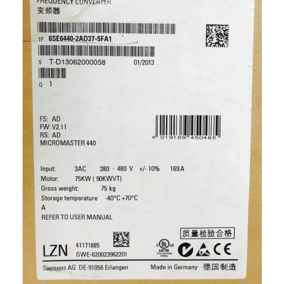 非实价议价议价MM440变频器380-480V 75千瓦6SE6440-2AD37-5FA1非