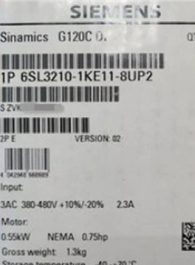 非实价议价议价额定功率0.55kW千瓦6SL3210-1KE11-8UP2 G120C变频