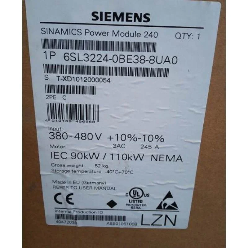 非实价议价议价功率90kW千瓦 6SL3224-0BE38-8UA0/8UAO G120变频