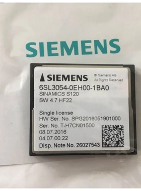 非实价议价议价V4.7 S120 CF卡发给许可证6SL3054-0EH00/OEHOO-1B