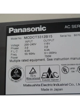 非实价议价议价伺服驱动器；MCDCT3312B15..九成新。测试好非实价