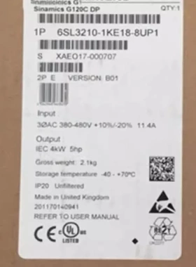 非实价议价议价6SL3210-1KE18-8UP1G120C变频器4KW额定功率6SL321
