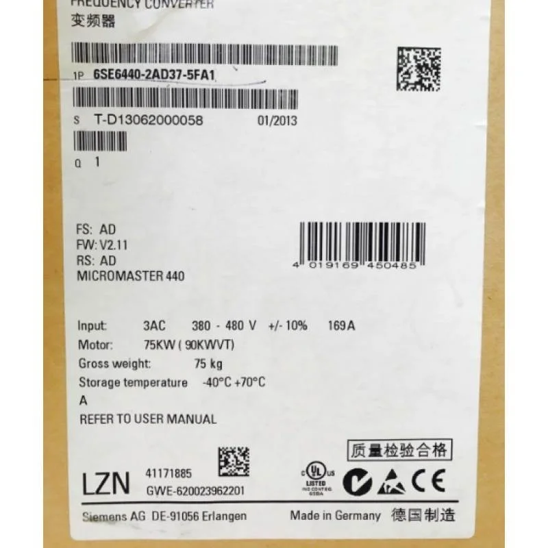 非实价议价议价6SE6440-2AD37-5FA1MM440变频器75KW 6SE64402AD37