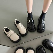 厚底女玛丽珍小皮鞋 2025春季 新款 松糕鞋 日系大头乐福鞋 百搭学院风