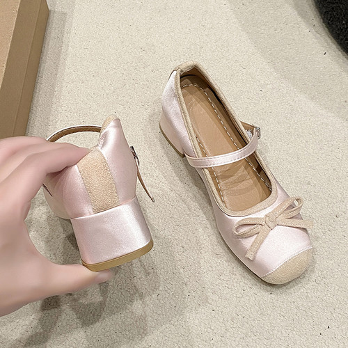 小个子内增高法式绝美玛丽珍女鞋