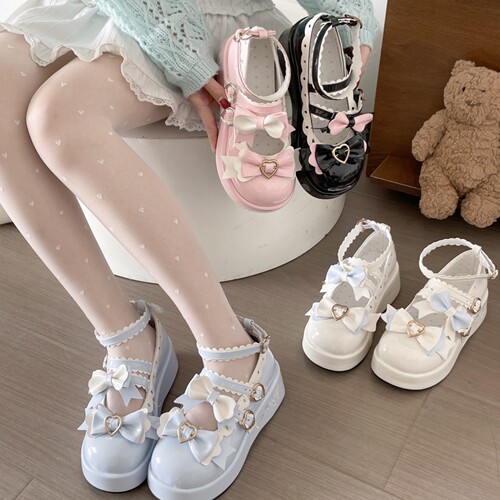 Lolita松糕厚底圆头玛丽珍女鞋