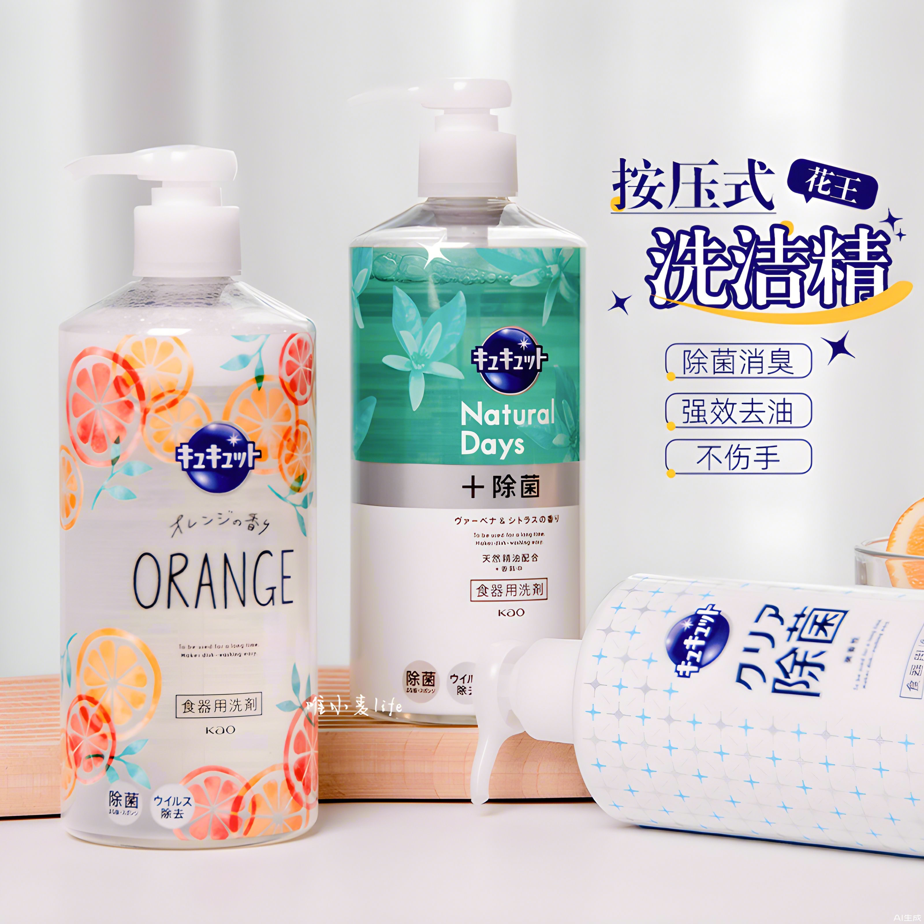 日本果蔬餐具按压洗洁精图片