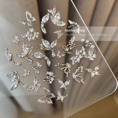 美甲蝴蝶钻AONNAIL高级感