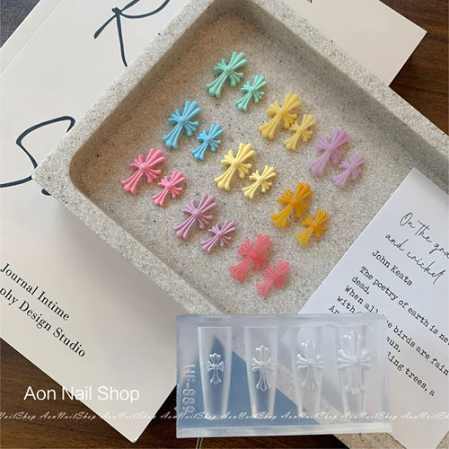 AONNAIL【模具】美甲克luo心十字架模具十字架硅胶模【C】