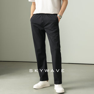 高级感高弹力黑色商务休闲裤男超弹2026新款百搭潮流帅气直筒裤子