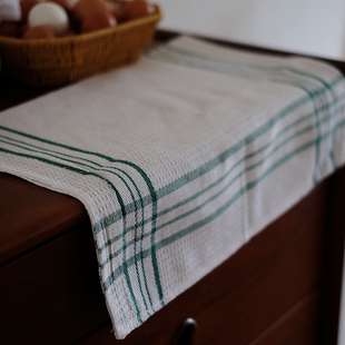 华夫格布艺餐巾 乡村复古厨房巾茶巾 烘焙盖布隔热餐垫