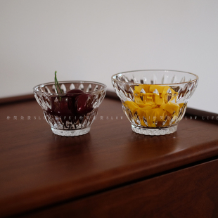 夏季简约玻璃碗 酸奶燕麦碗 水果碗冰淇淋碗甜品碗