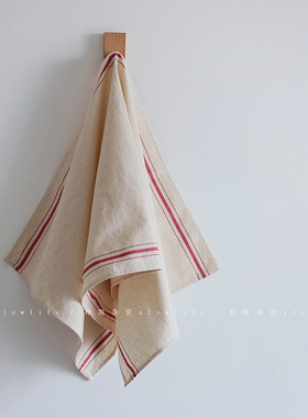 朴简 出口日本 乡村复古厨房布艺餐巾垫茶巾烘焙盖布背景布8218