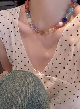 正宗多宝水晶 朱朱同款项链女天然彩宝气质送生日礼物夏