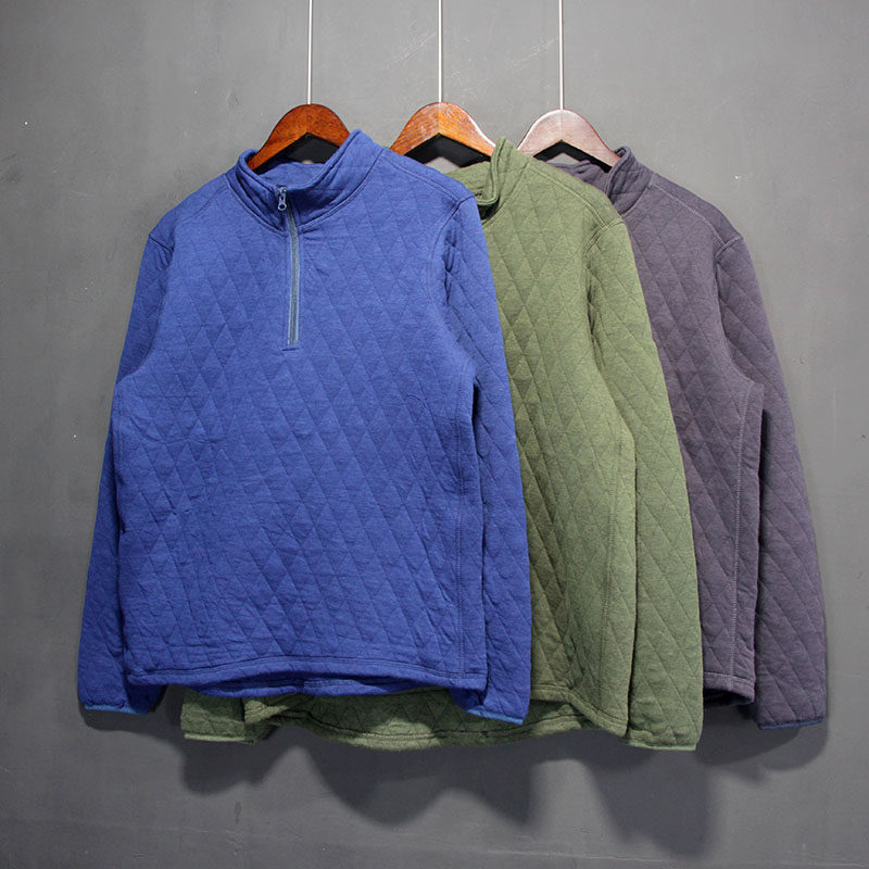 外贸男女款秋冬菱格半拉链套头卫衣立领休闲宽松长袖打底衫外套暖,户外/登山/野营/旅行用品,抓绒衣,淘宝优惠券,粉丝福利购,淘宝优惠卷