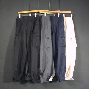 高腰多兜束脚灯笼裤 外贸日系春秋男女宽松休闲哈伦裤 复古速干大码