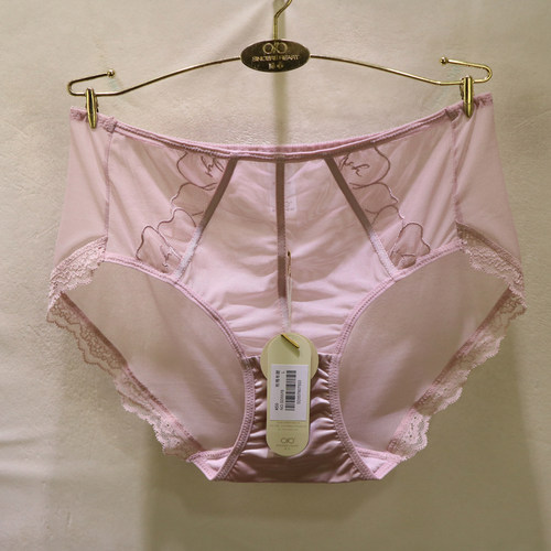 訫心蕾丝中腰三角女士内裤买4送1