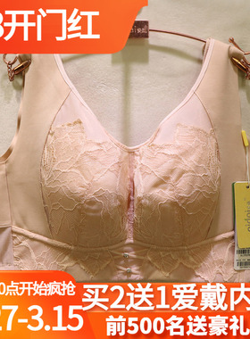 爱戴秋水伊人D6t13大胸显瘦高侧比收副乳显小宽肩带CDE杯超薄文胸