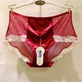 訫心NW141H手工刺绣星座奢华缎面高级蕾丝边棉裆高腰女士内裤 112H