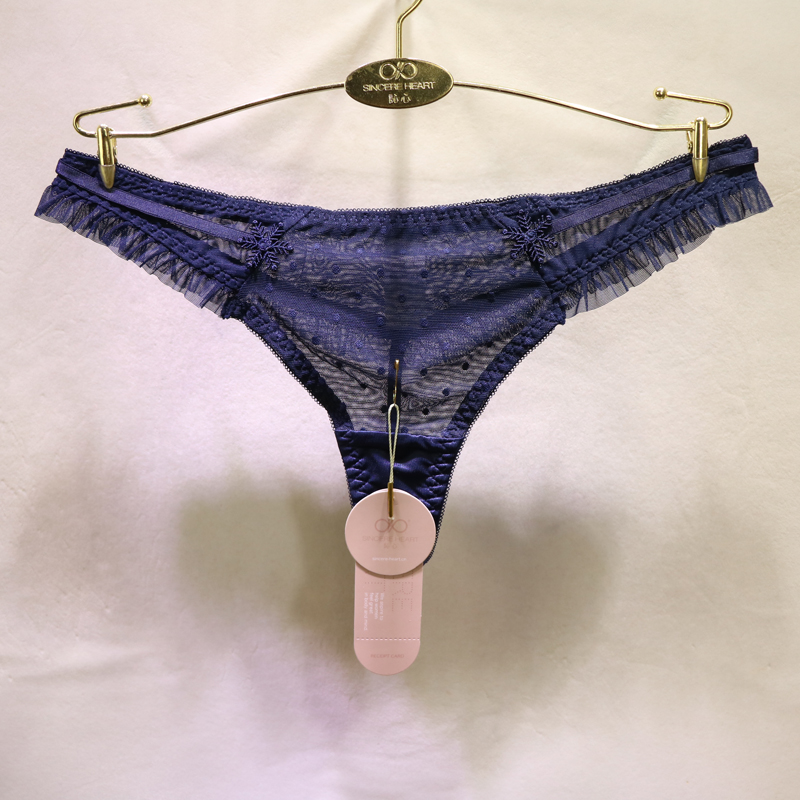 訫心蕾丝女无痕镂空丁字裤