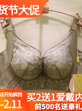 爱戴D6t16性感网纱绣花云絮棉BC杯轻柔聚拢透气经络调理调整文胸