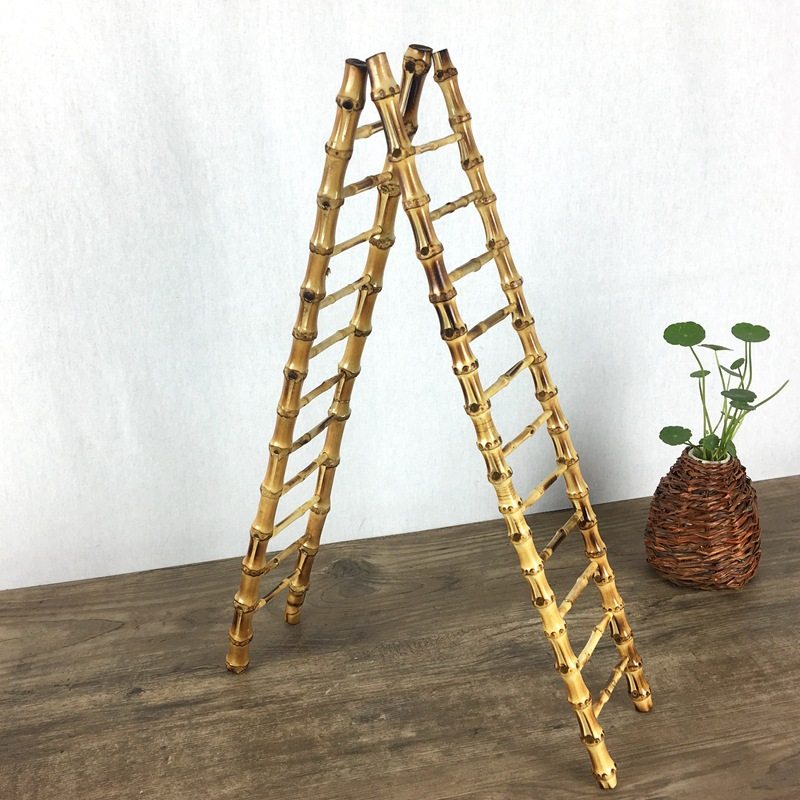 乔迁之喜装饰节节步步高升竹梯子摆件新房入宅大吉搬家新居布置用