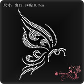 贴钻服装 蝴蝶烫图烫钻图案 衣服烫钻 辅料DIY水钻成品图饰品定制